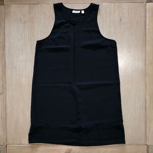 Tildon Black Sleeveless Chiffon Shift Mini Dress – Women’s Size M